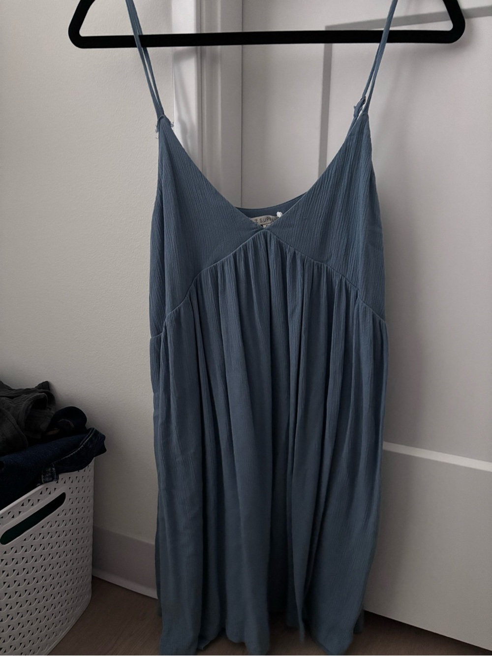 Z Supply Dusty Blue V-Neck Spaghetti Strap Slip